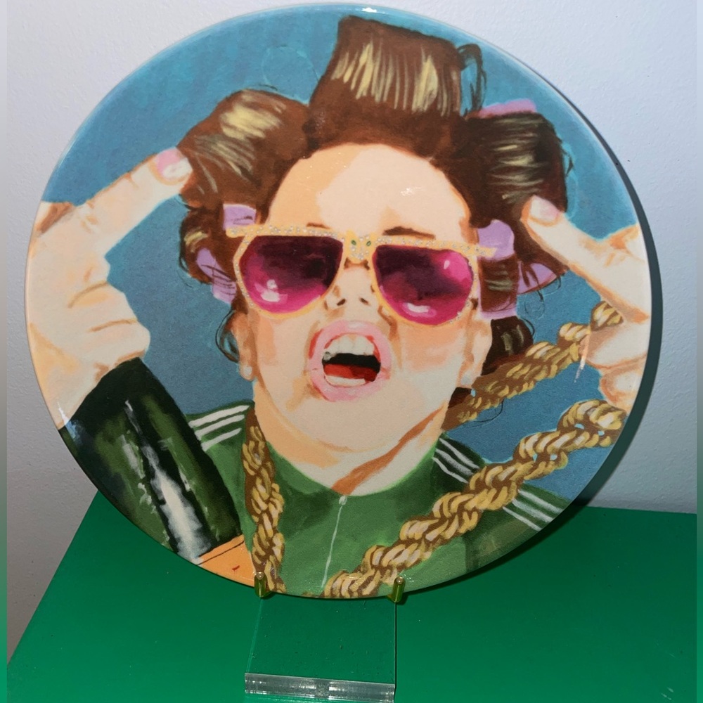 Ashley Longshore Vibrant Pop Art Wall Plate